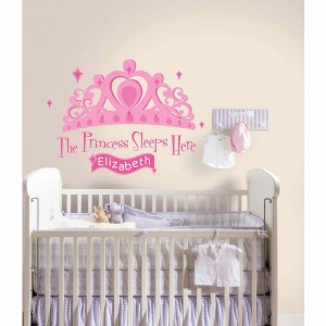 RoomMates Princess Sleeps Here Peel-and-Stick Giant Wall Decal with Personalization   550063843